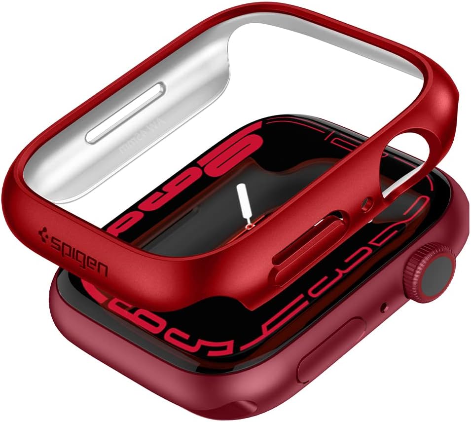 Spigen Thin Fit Designed for Apple Watch Series 8/7 (45mm) Case - Metallic Red