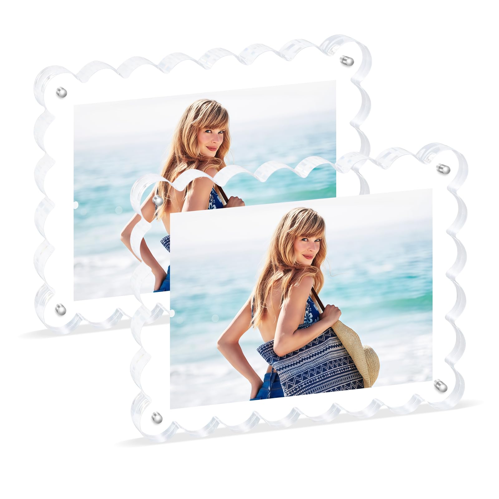 Acrylic Magnetic Photo Frames - 2 Pack -8 Acrylic Magnetic Photo Frames - 2 Pack -8