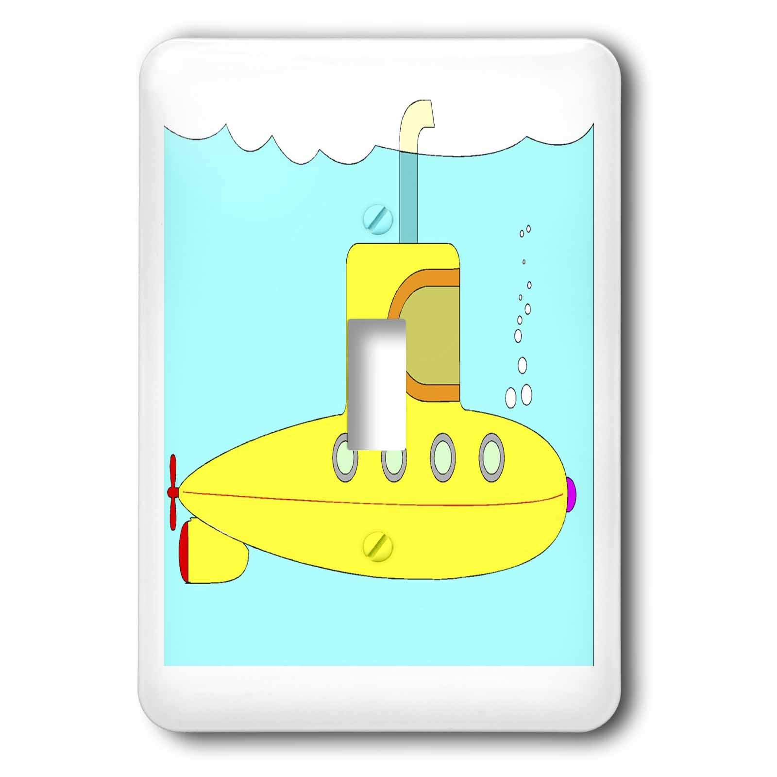 3dRose lsp_43839_1 Yellow Submarine Toggle Switch - Switch Plates
