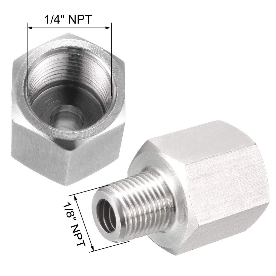 1/4 NPT männlich auf 3/8 NPT-Innengewinde-Reduzierstück mit Sechskantgewinde 1/4 NPT männlich auf 3/8 NPT-Innengewinde-Reduzierstück mit Sechskantgewinde