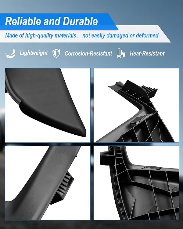 HUQUZN Front Windshield Wiper Cowl Cover LH and RH Fit for Toyota 4Runner 2010-2023, Fender to Cowl Hood Side Seal Extension Trim Panel Replace 53867-35020 53866-35030 by HUQUZN - Image 3