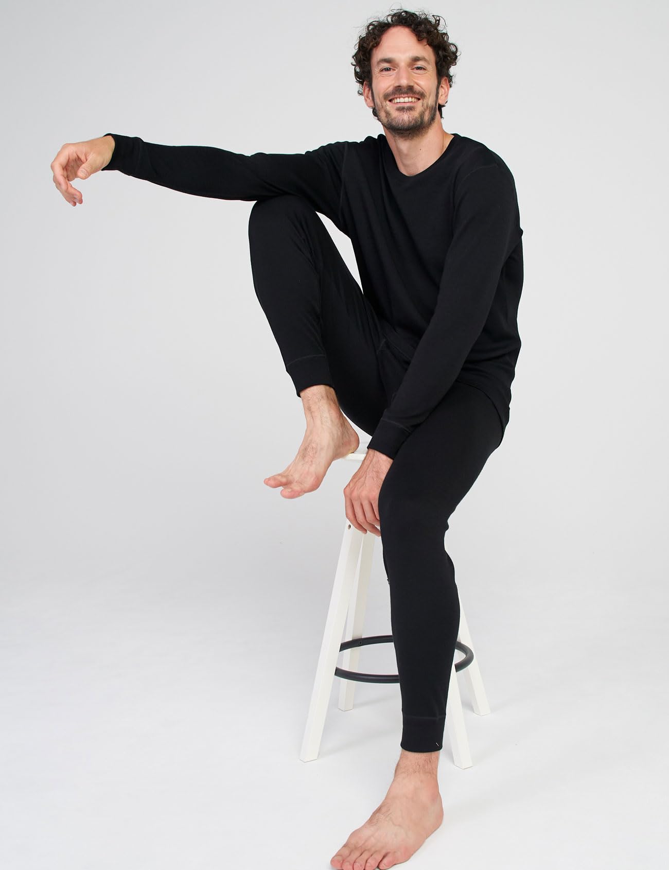 LAPASA 100% Lana Merino Completo Termico Uomo Peso Outdoor Hiking M31/M126 - Abbigliamento Intimo Caldo Pantaloni e Canotta Intimo Trekking Alpinismo Outdoor Calcio Running