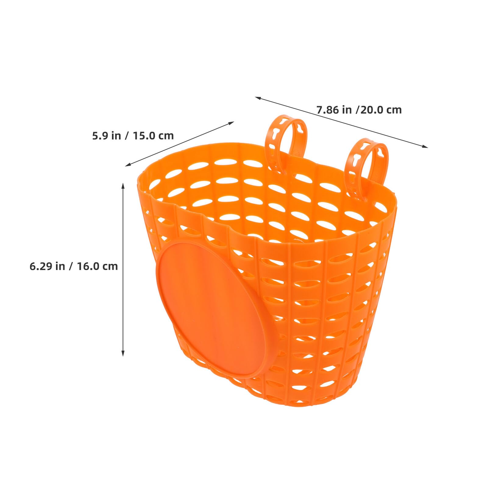 Cesta para Bicicleta Infantil de Plástico Naranja 2 Piezas para Manillar Multiusos para Bicicleta Patinete y Triciclo Ligera y Espaciosa para Juegos al Aire Libre y