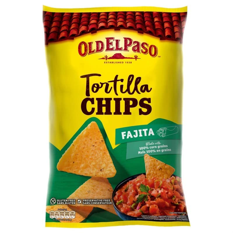 Old El Paso - Chips Crunchy Fajita 185 g - Lot De 4 - cena za partię - szybka dostawa