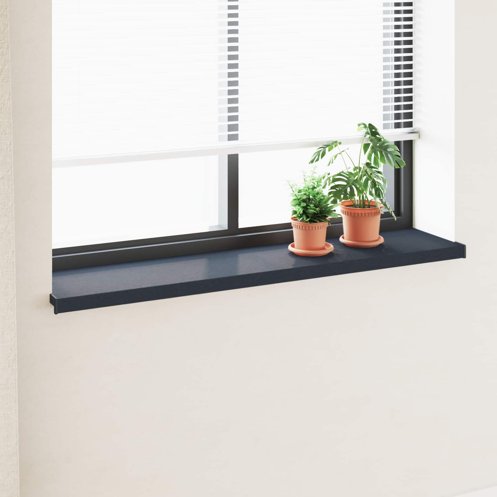 Aluminiowy wspornik okienny PVC Antracytowe ziarno drewna | Wodoodporny, łatwy do czyszczenia, montaż kleju, wewnątrz na zewnątrz, nowoczesny design