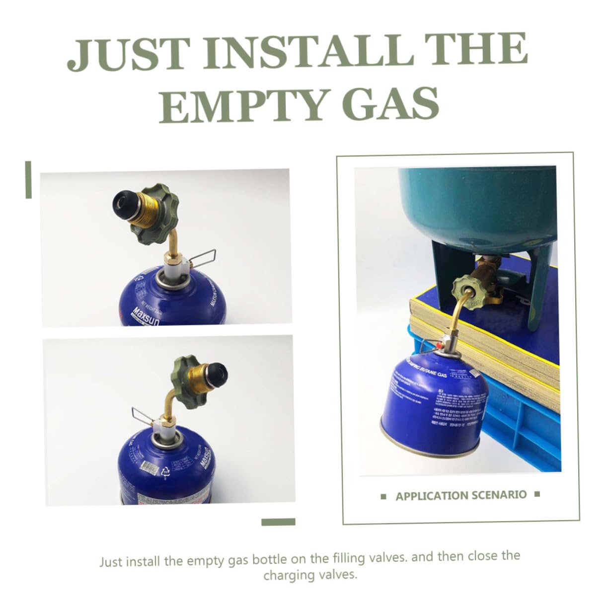 TOGEVAL Portable Propane Filler Adapter Professional Gas Charging Valve for Refillable Camping Tanks Easy to Use Propane Refill Converter for Outdoor Cooking and BBQ and Design