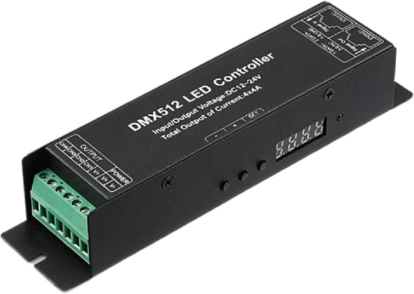 3/4CH DC12-24V RGB RGBW 512 decoder led Controller RGBW LED DMX512 decoder 4 Channels*4A(4 Channels X 4a)