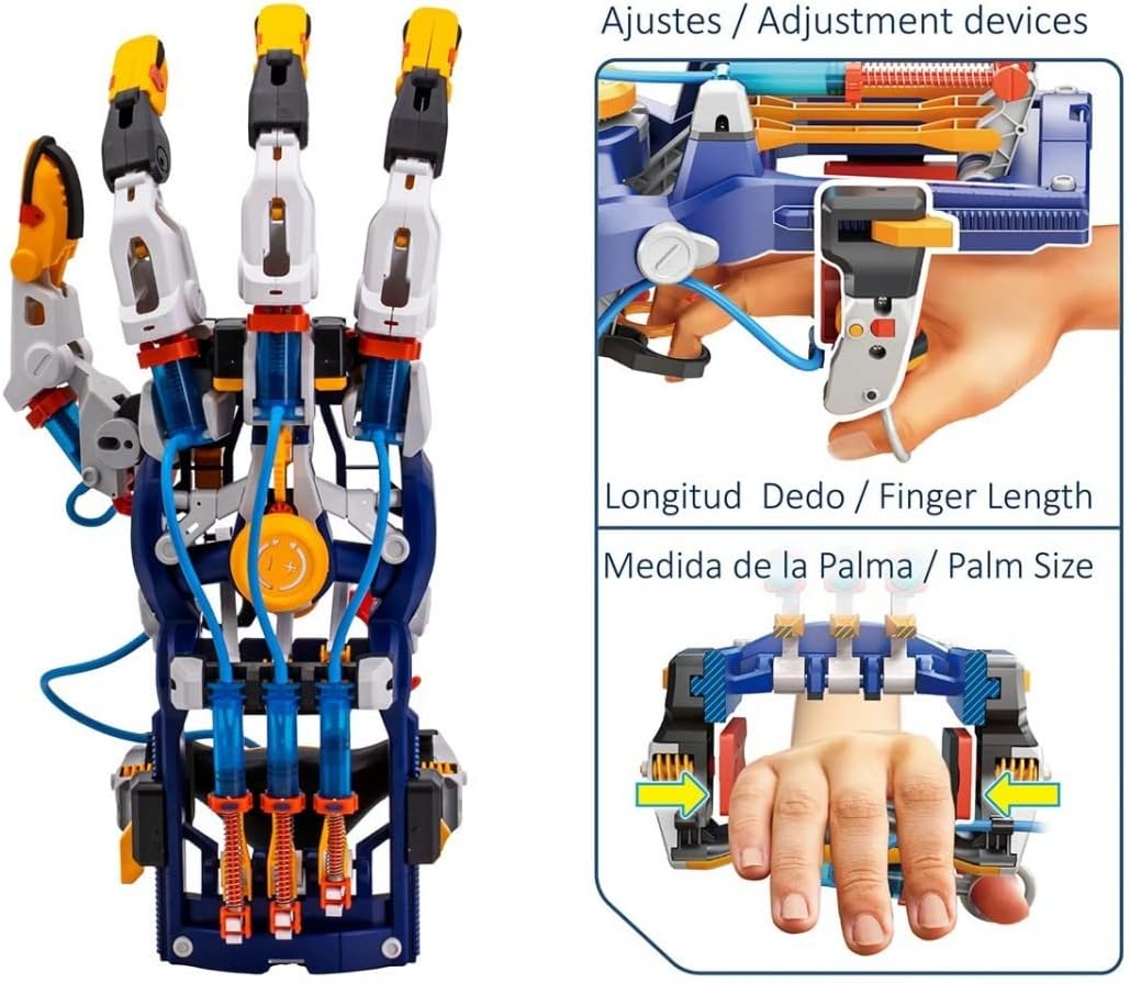 DEQUBE – Hand Cyborg Hydraulic – Simulates Real Movements – Different Grip Techniques – Hydraulic Energy – Adjustable to Different Hand Sizes – for Right and Left Handed (Deqube 925D00113)