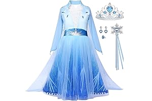 Girls Blue Princess Dress Costume Halloween Birthday Party Cosplay Outfits