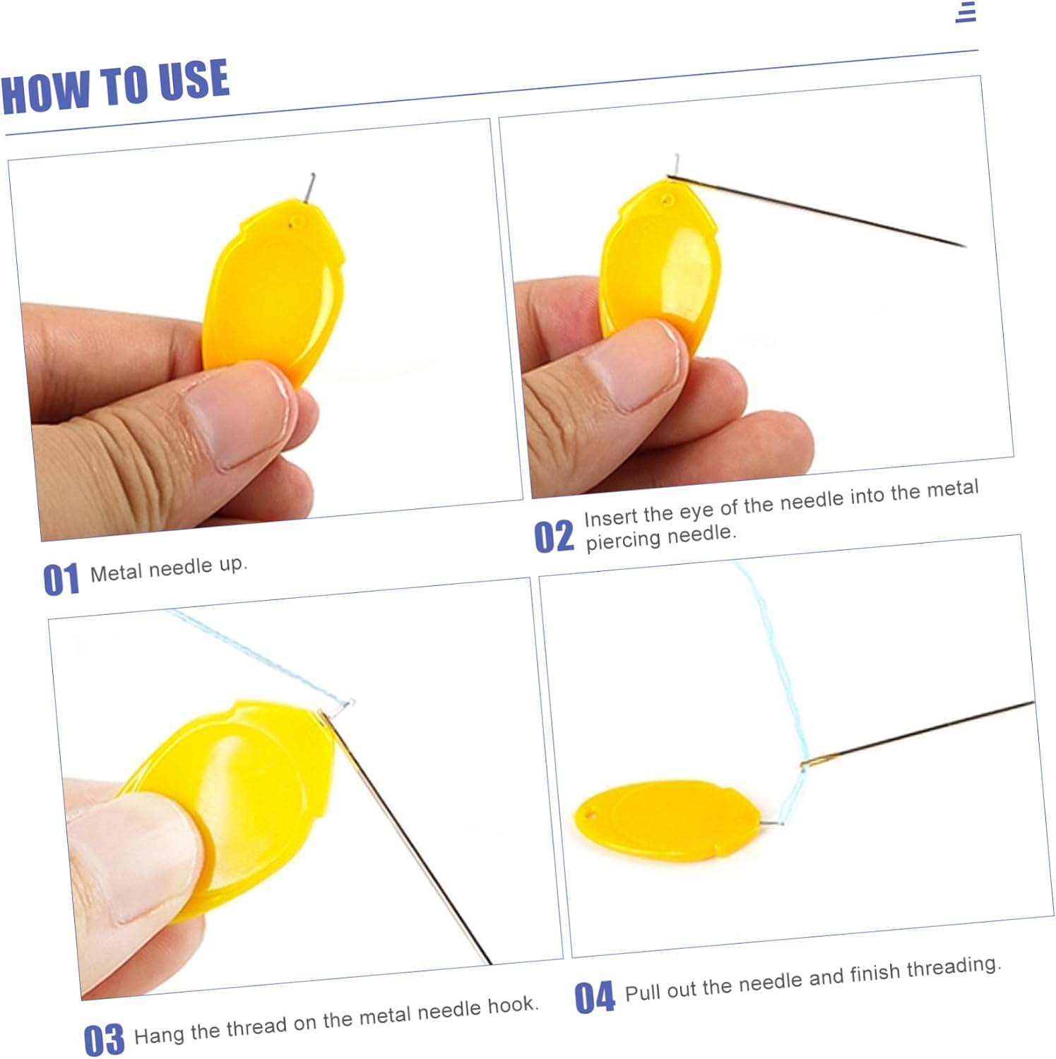 Lurrose 150pcs Bright Plastic Needle Threader Simple Threading Tool for Sewing Needles Machines