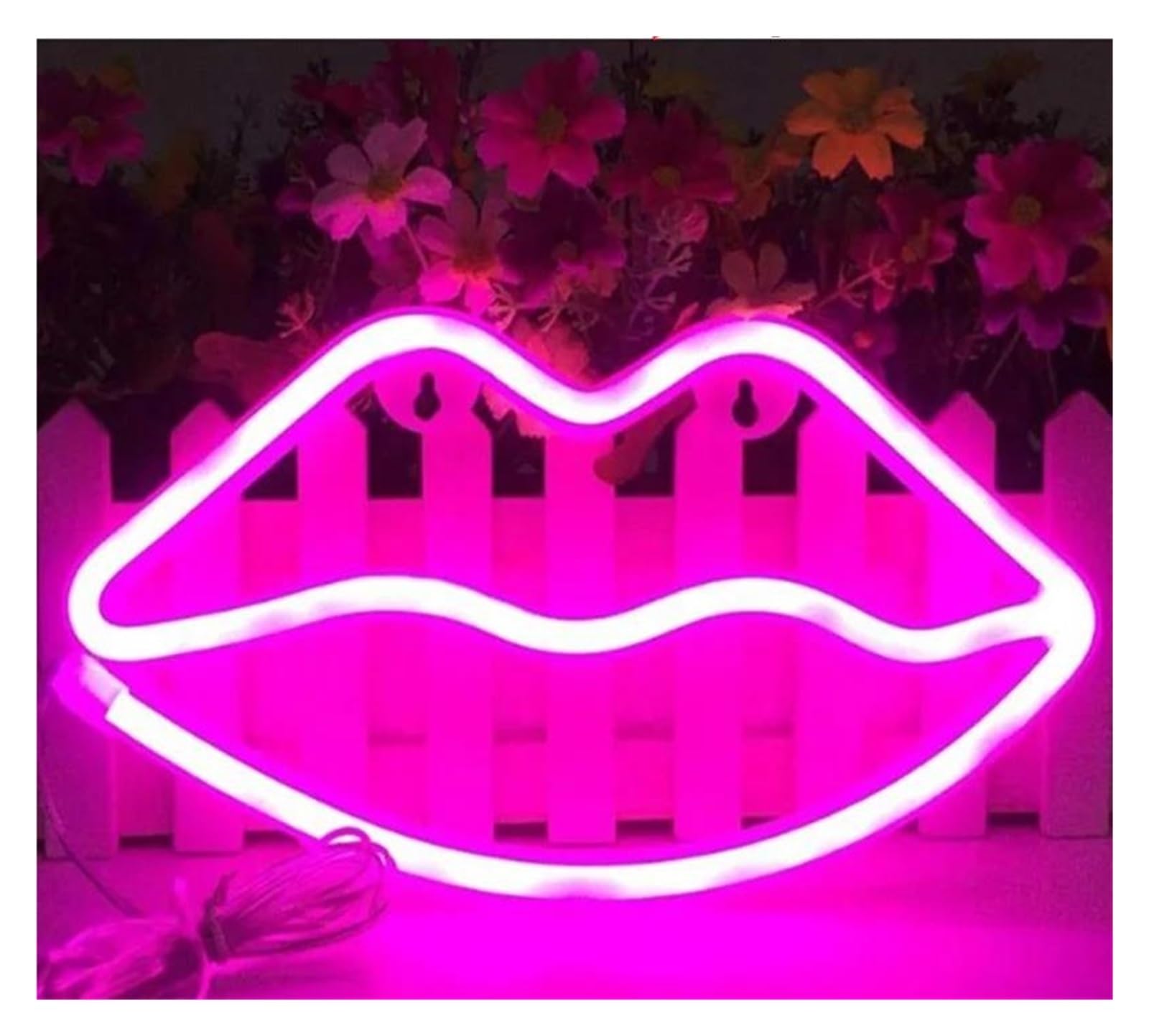 Luces Art Decoration Christmas Luz LED De Neón Con Labios Ahumados Para Bar, Pub, Fiesta, Pared, Dormitorio, Decoración Artística, Decoración De Habitación, Luz Nocturna(Neon-4)