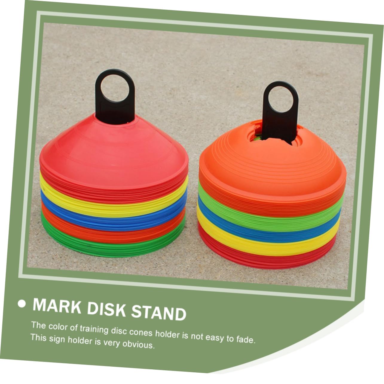 ifundom 2sets Football Game Accessories Training Sports Cones Disc Cone Stands Storage Rack 8pcs*2