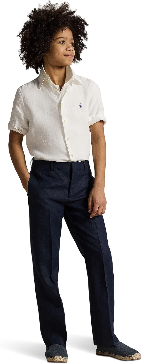 Polo Ralph Lauren Boys' Linen Short Sleeve Shirt (Big Kid)
