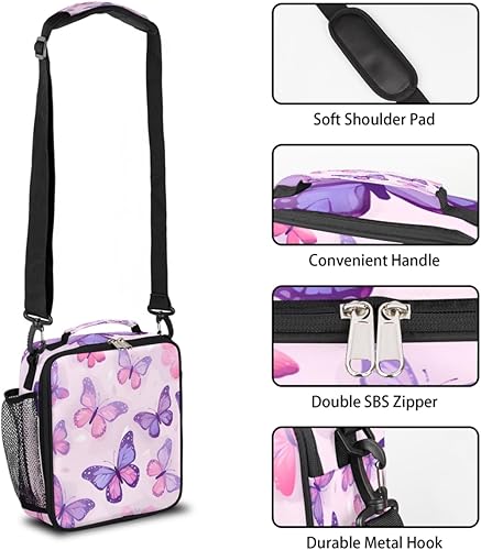 Miniatura 2 de Lonchera con diseño de piña y mármol, con aislamiento de piña rosa, para niñas, impermeable, lonchera Bento, lonchera térmica, lonchera escolar