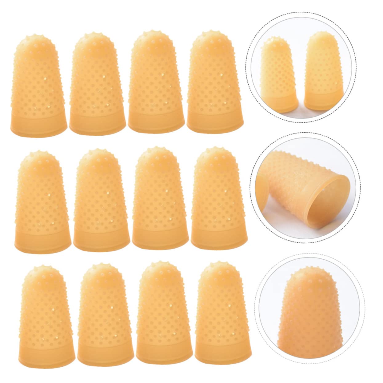 FOMIYES 50 Pcs Pockmarked Work Gloves Hot Glue Protector Anti Static Thumb Protector Anti-Slip Covers Rubber Protective Bed