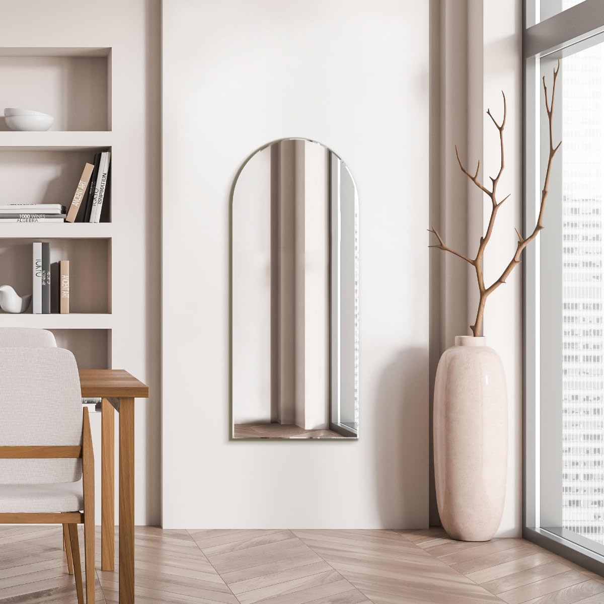 Mirroroutlet Arched Framed Wall Mirror120 X 50Cm from B&Q