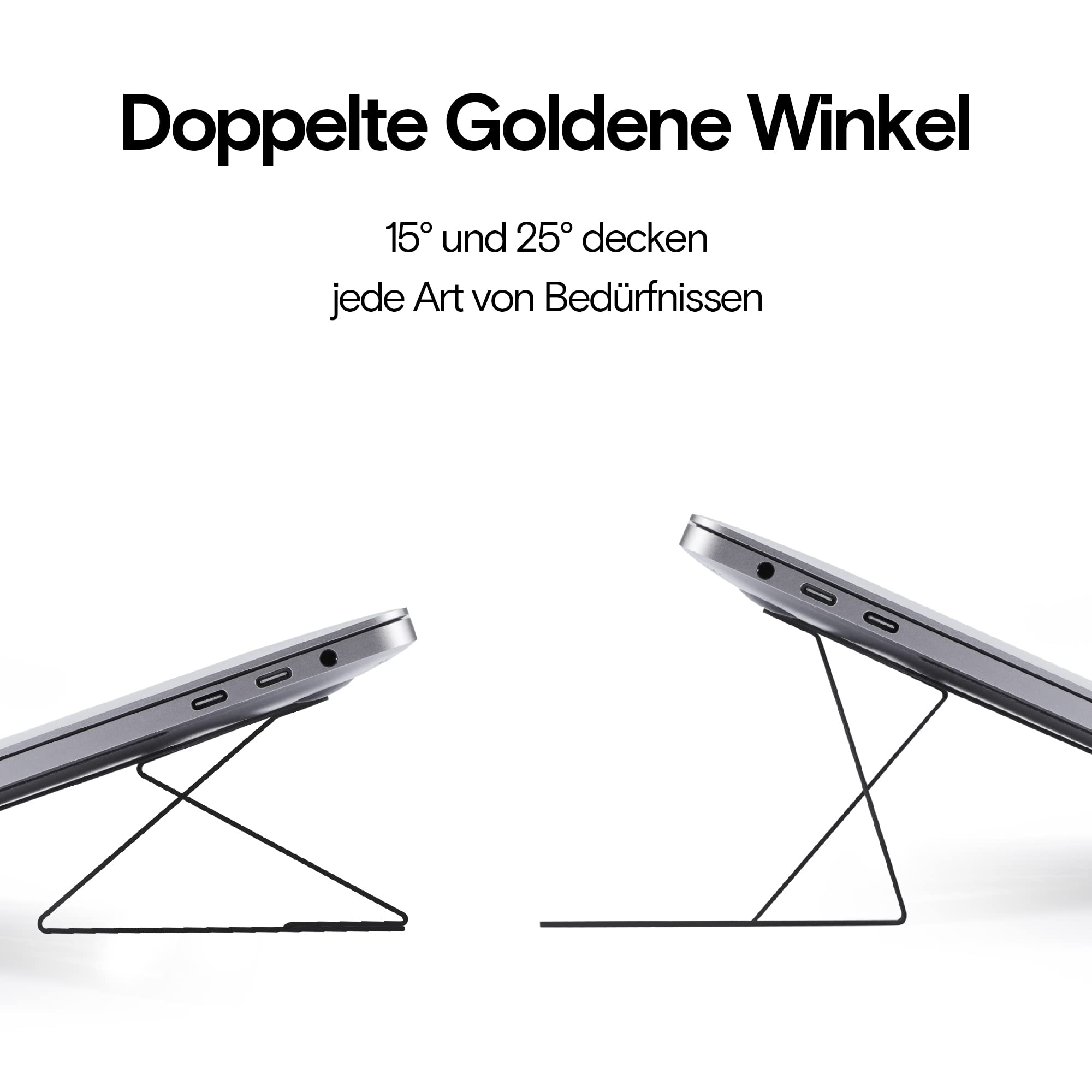 MOFT Supporto invisibile per laptop, supporto per laptop leggero e non adesivo a 2 altezze, adatto a tutti i laptop fino a 17"