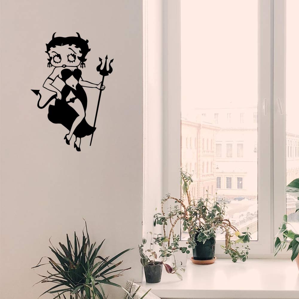 Gadgets Wrap Wall Decals 29CM Wall Stickers Black Color - (Betty Boop Devil)
