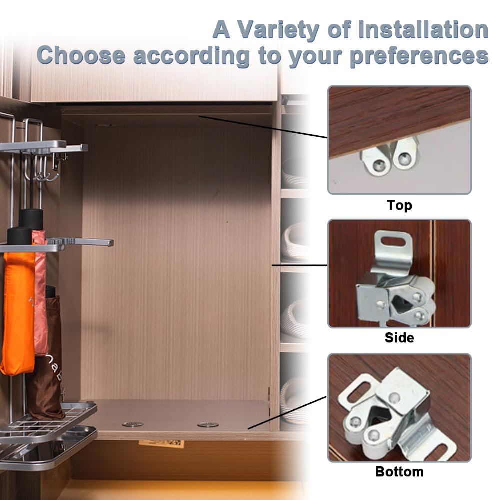 Serratura A Sfera In Acciaio Inox - Chiusura Nascosta Per Armadi E Mobili, Design Compatto - Foto 4