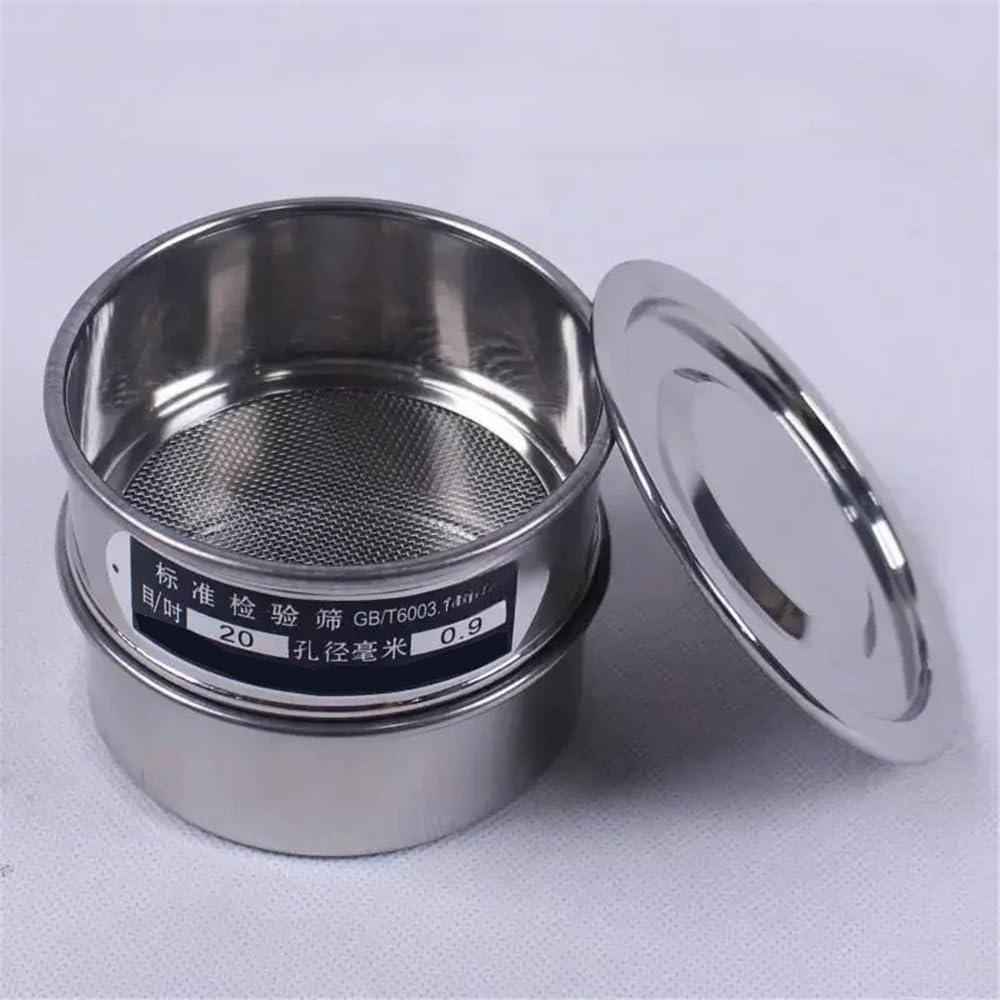 1 stücke Labor 12-200 Mesh Edelstahl Standard Dia 10cm Probenahme Mehl Mit Doppel-schicht(14mesh (1.43mm))
