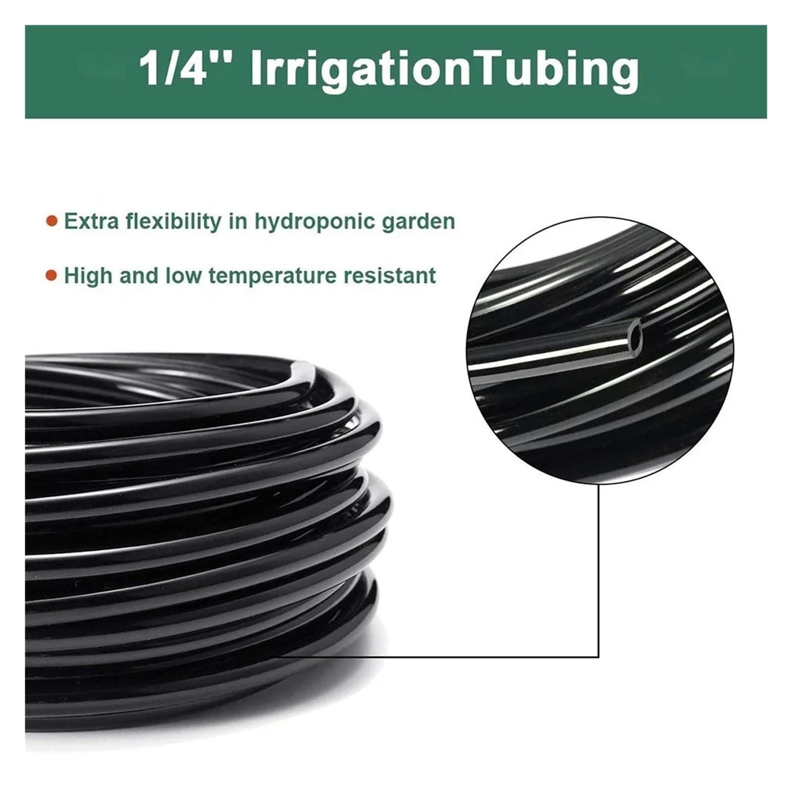 Générique Tuyau Micro-Irrigation PVC 4/7mm 1/4'' for bonsaïs et serres