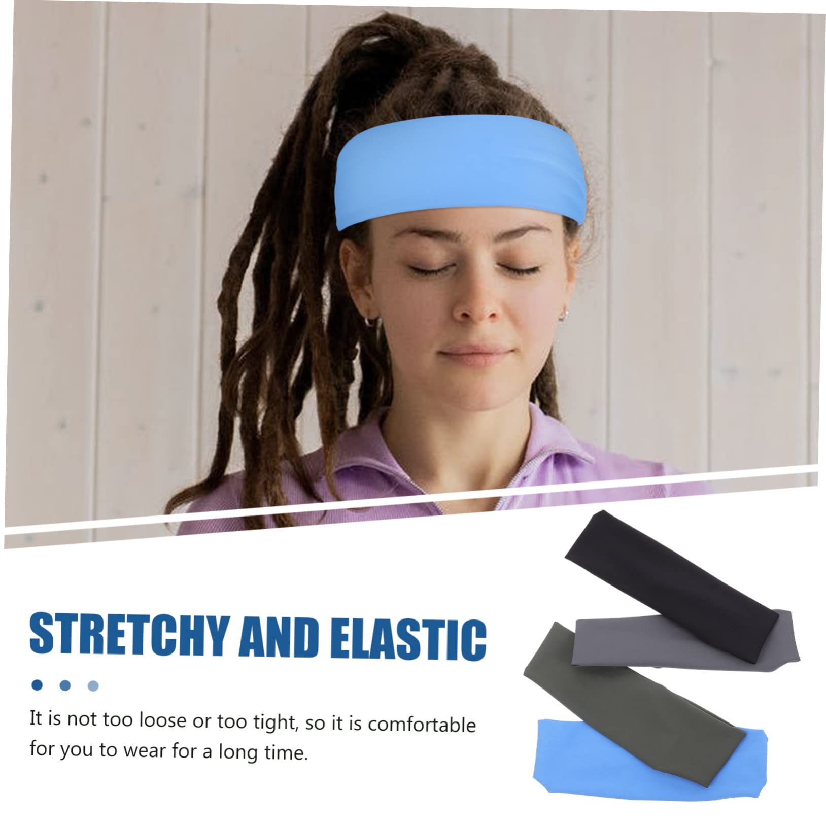 FRCOLOR Atmungsaktive Sport Stirnbänder Für Erwachsene Elastische Schweißbänder Für Outdoor Aktivitäten Laufen Yoga Basketball