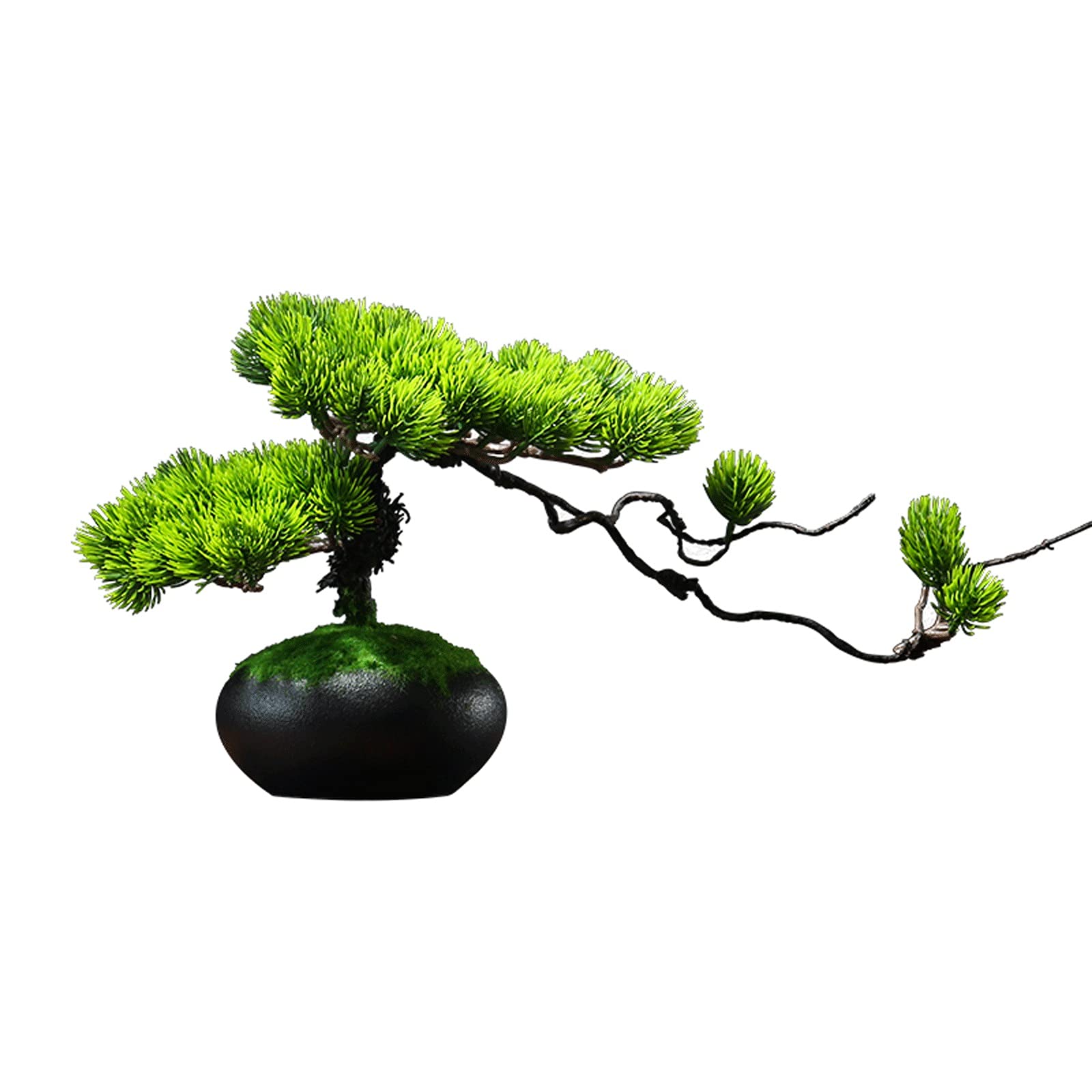 Plante fausse de bonsaï artificiel de pin en pot pour intérieur et bureau