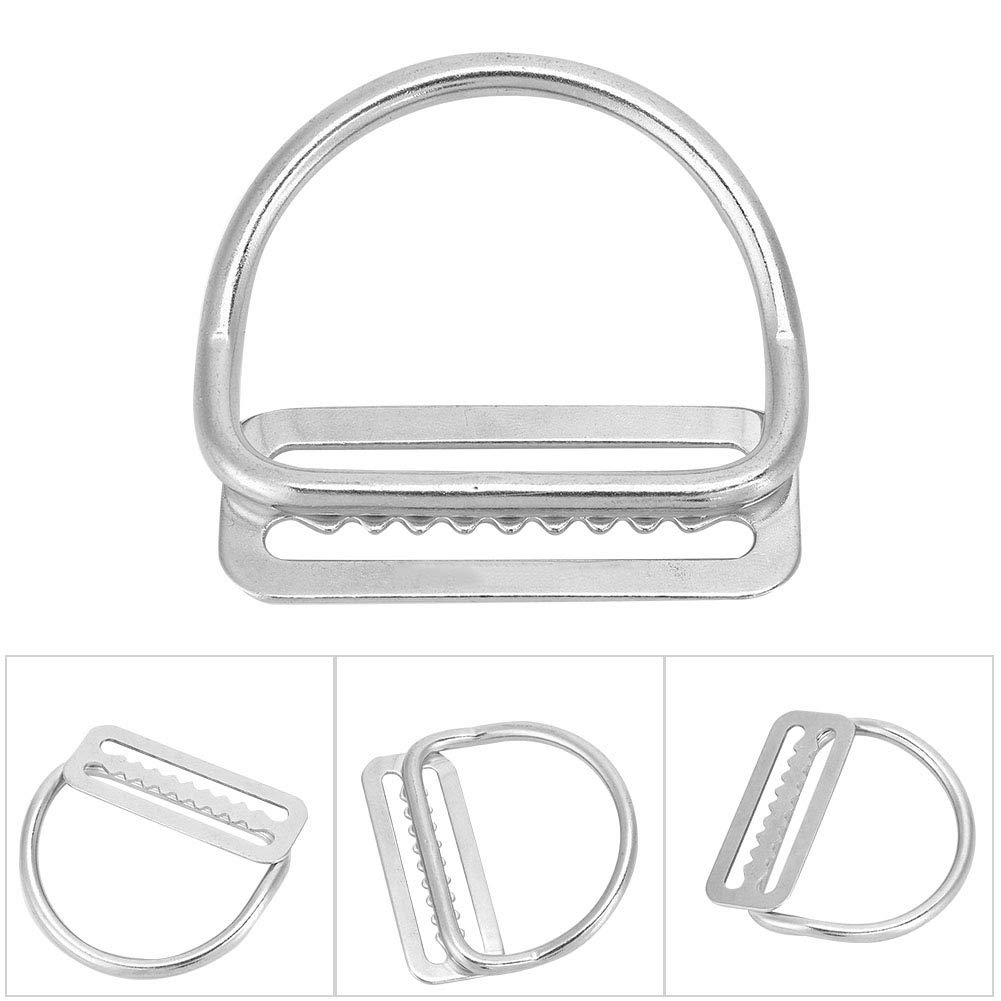 ZJchao Diving Weight Belt, Gear Keeper Gear Stainless Steel Slide Buckle Strap Belt Keeper Diving Accessory