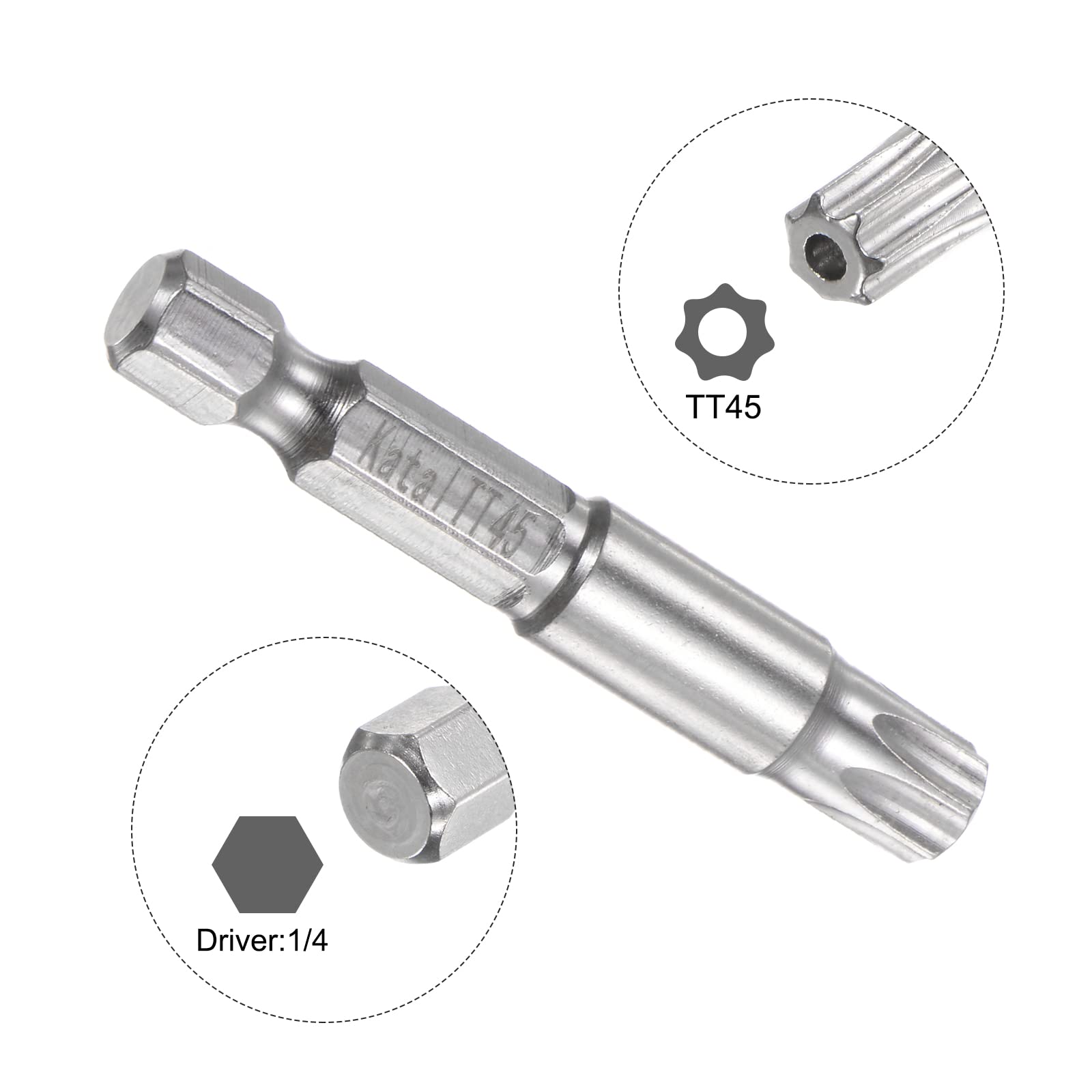 toruページ HARFINGTON TT45 Star 7 Point Screwdriver Bit 1/4