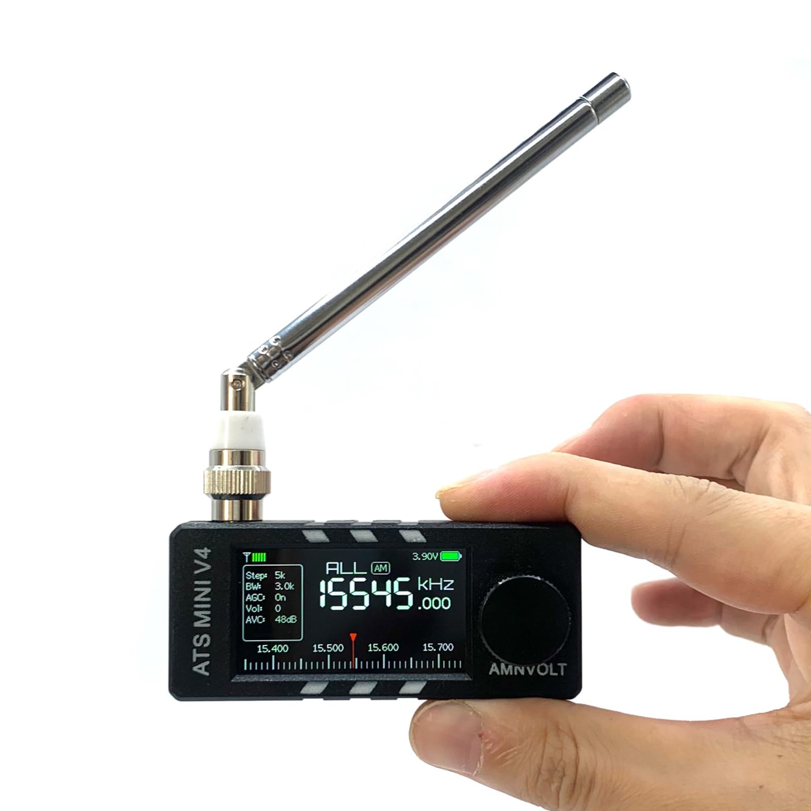Mini Radio Receptor DSP V4 ATS portátil de Banda Completa con Pantalla IPS 1,9" y Amplificador de Auriculares para Exteriores