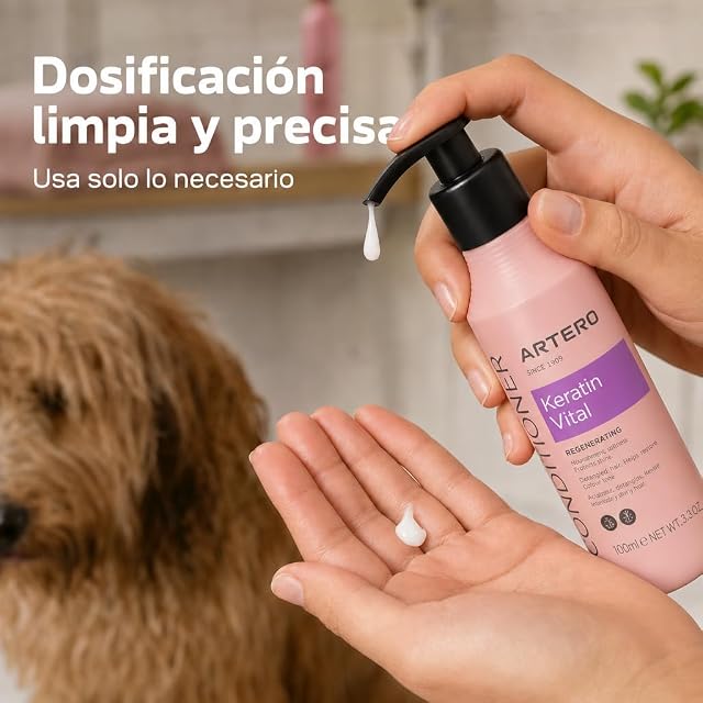 Foto 5 de 8 de Artero Keratín Vital. Acondicionador para Perros y Gatos. Recupera la suavidad y el Brillo del Pelo Natural.…