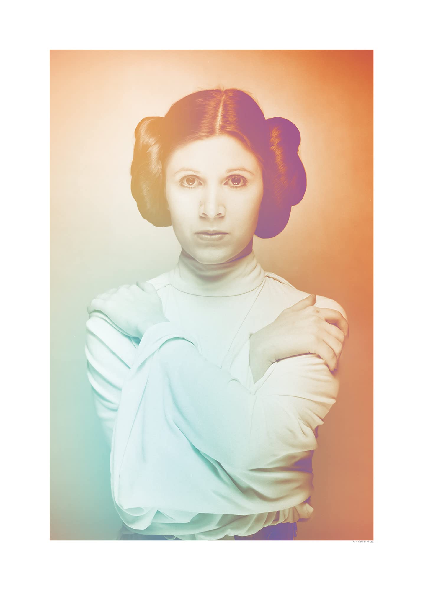 Komar Star Wars Classic Icons Color Leia - Size: 50 x 70 cm, Wall Picture, Poster, Art Print (Without Frame)