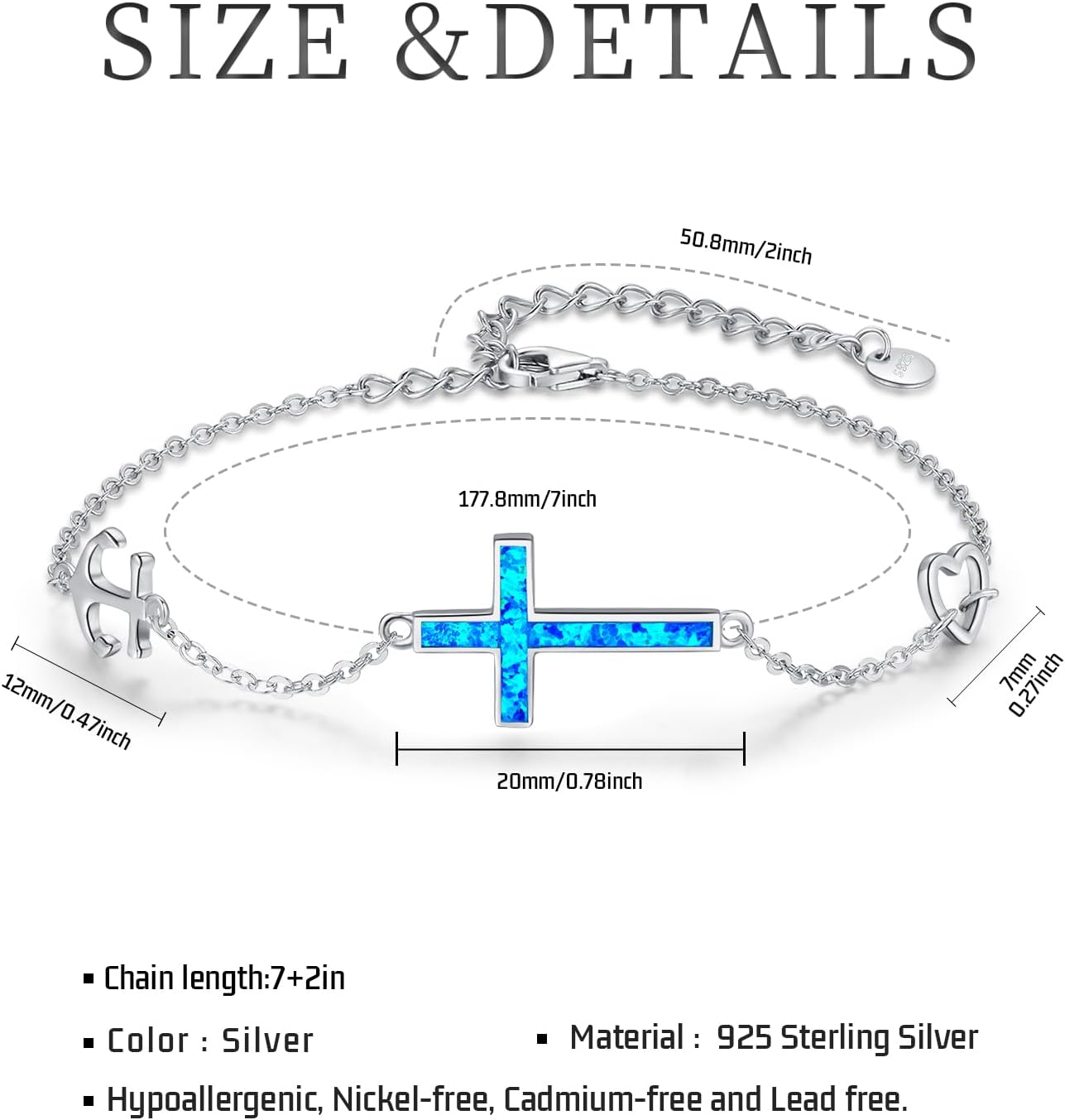 Dragonfly Bracelet 925 Sterling Silver Butterfly Bracelet Adjustable Celtic Moon Bracelet Irish Celtic Jewelry Gifts for Women - Image 3