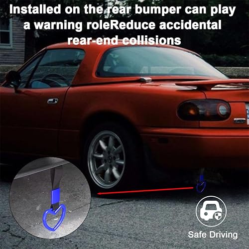 Miniatura 5 de Fekey&JF 2 anillos Tsurikawa en forma de corazón, correa de mano para parachoques trasero, asa de corazón Janpanese para SUV, metro, autobús,