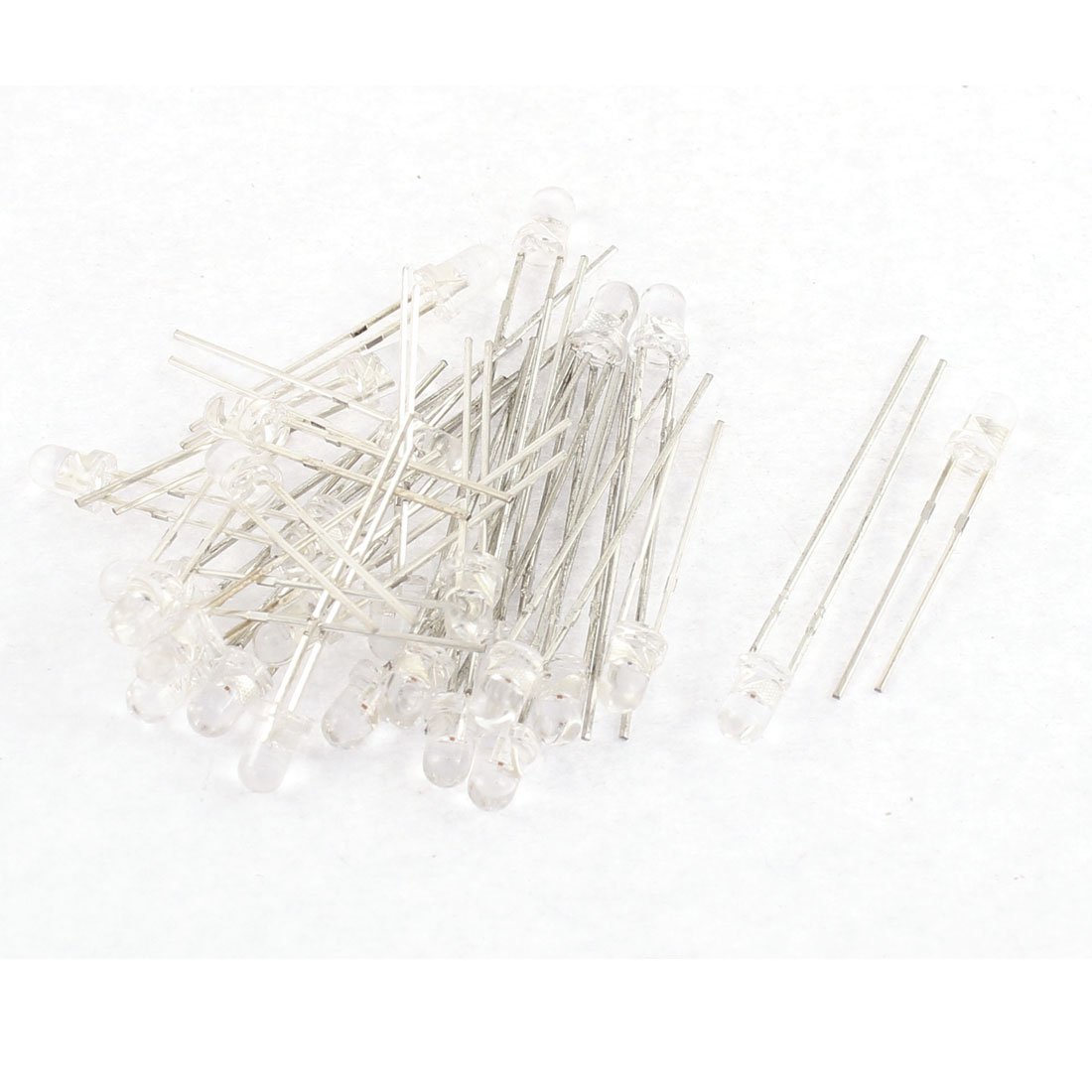 30pcs 2 bornes de diodes LED Perles de diode électroluminescente diodes Schottky Vert Jaune