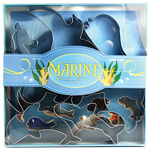 Fox Run Marine Life Cookie Cutter Set, Stainless Steel, 7-Piece