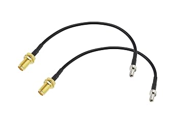 TS9 to SMA Female Bulkhead Adapter Cable 6 Inches for Nighthawk Mobile Hotspot Routers M1 M5 M6 M7, Zing 771S, Velocity 2, Verizon Jetpack MiFi 8800L, 7730L, LTE Modem LB1120 LB 2120-2 Pack