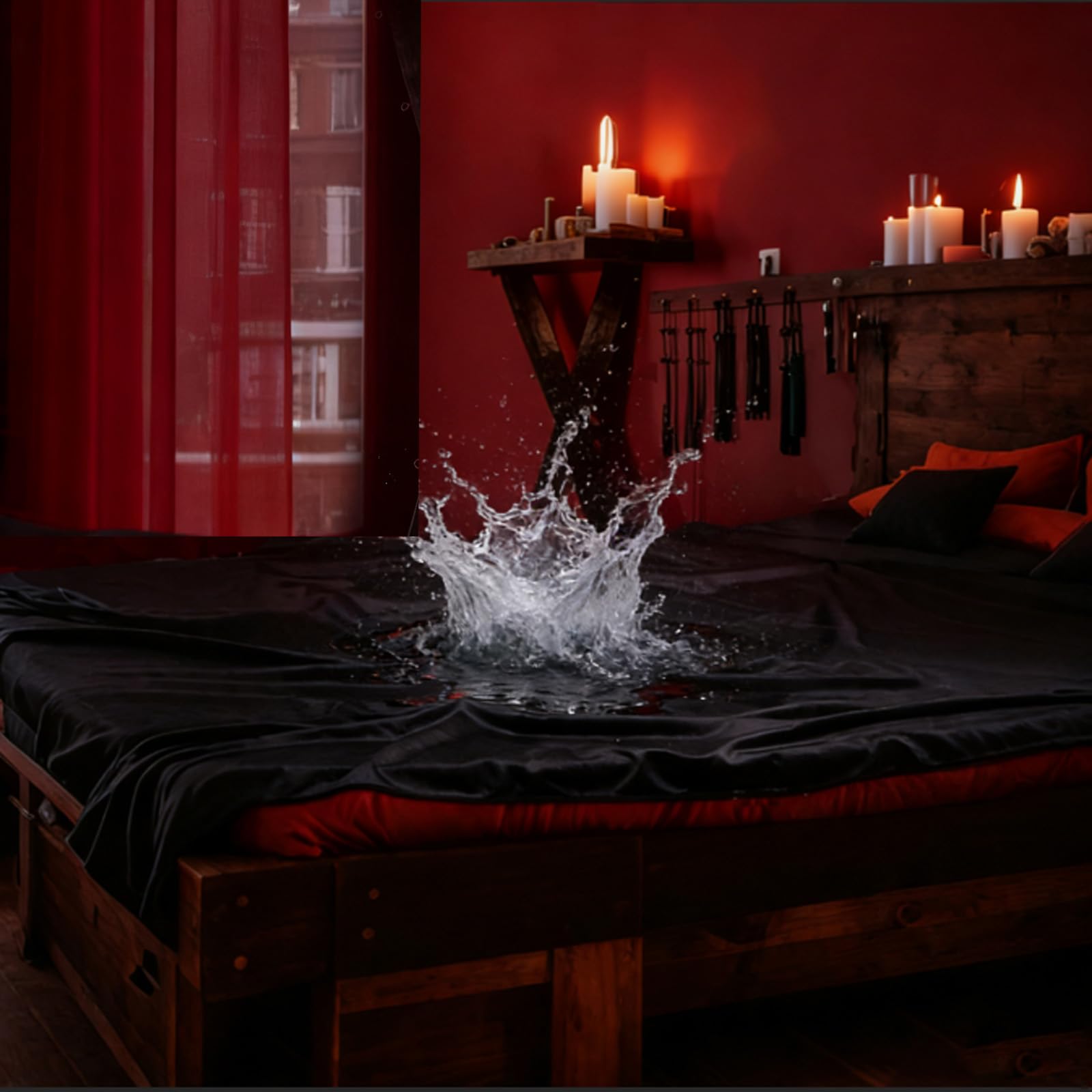 Drap Sexuel Imperméable pour Couples Adultes, 203 x 193 cm Couverture Splash Massage, Absorbante et Anti-Fuites Protege Matelas, Sex Sheet Lavable et Réutilisable, King Size Drap Réutilisable