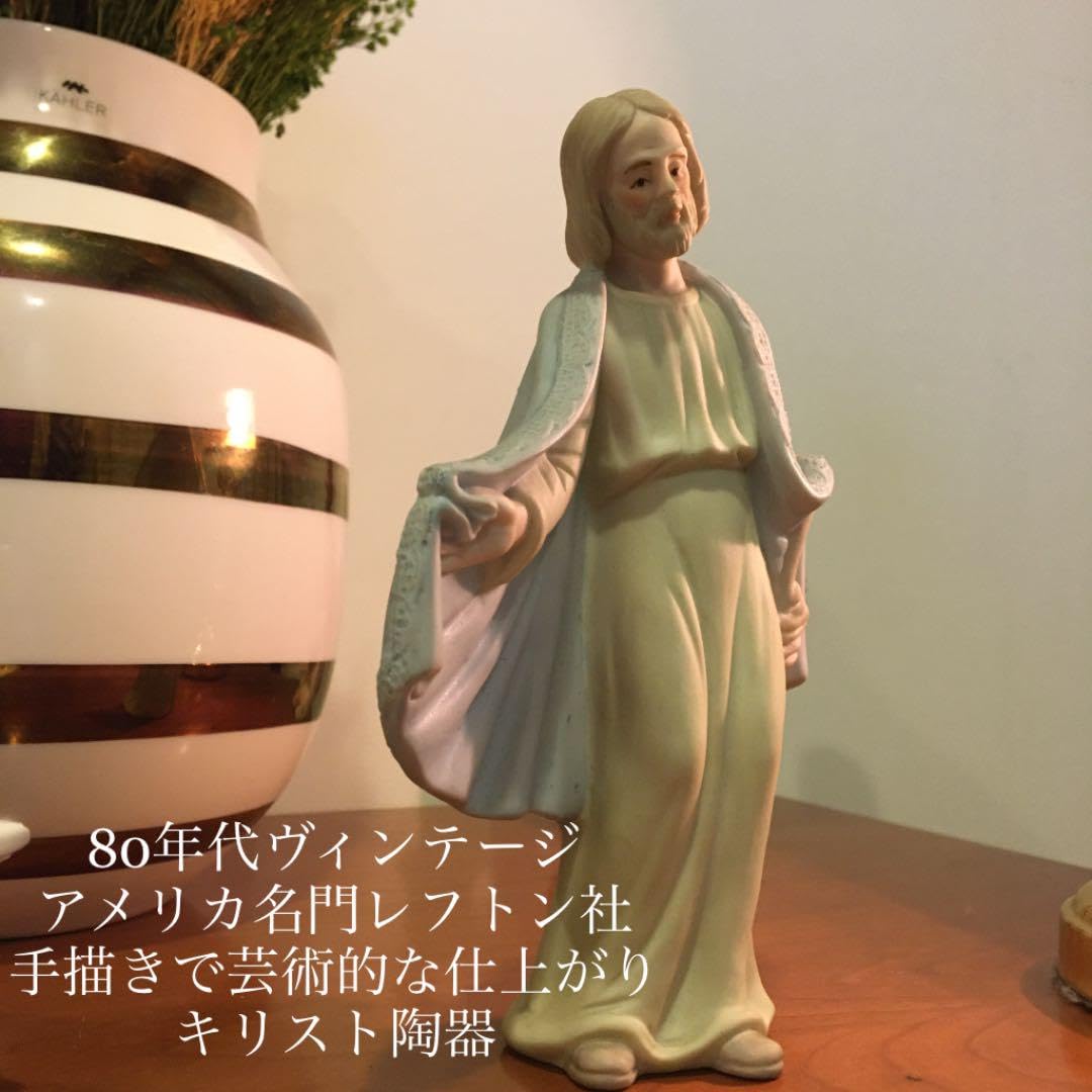 アメリカ80年代ヴィンテージ名門レフトン社手描きで芸術的な仕上がりのキリスト陶器 Amazon.co.jp: アメリカ80年代ヴィンテージ名門レフトン社手描き