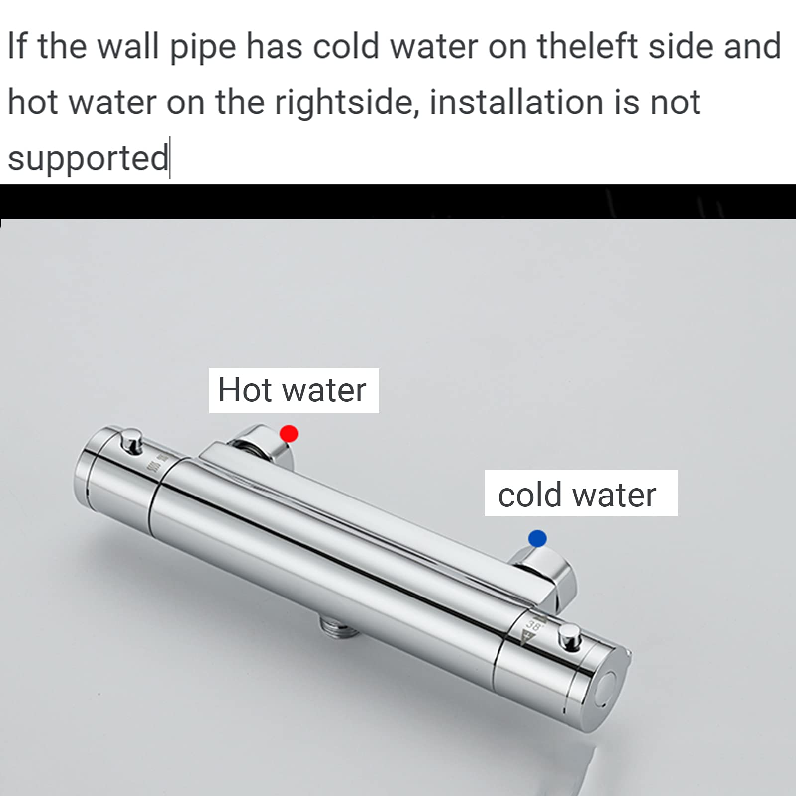Rubinetto per vasca Termostato intelligente Rubinetto per vasca Miscelatore per vasca in ottone Solo 1 uscita (adatto per doccia a mano) Riempitore per vasca Miscelatore acqua calda e fredda Rubinetto