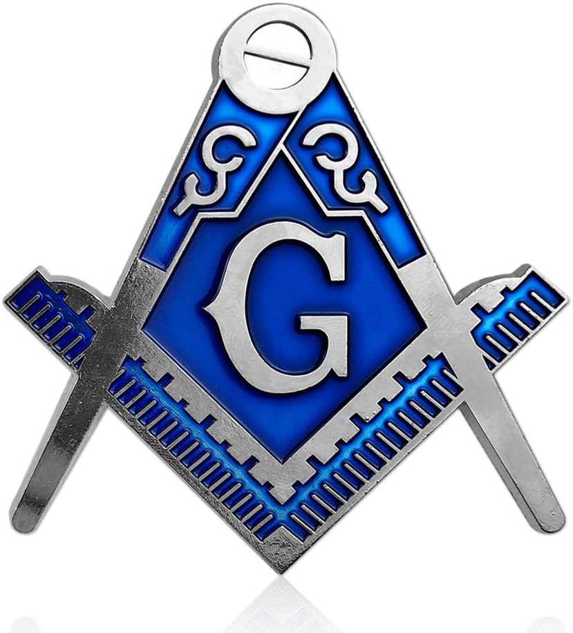 Masonic Square & Compass Car Metal Auto Emblem