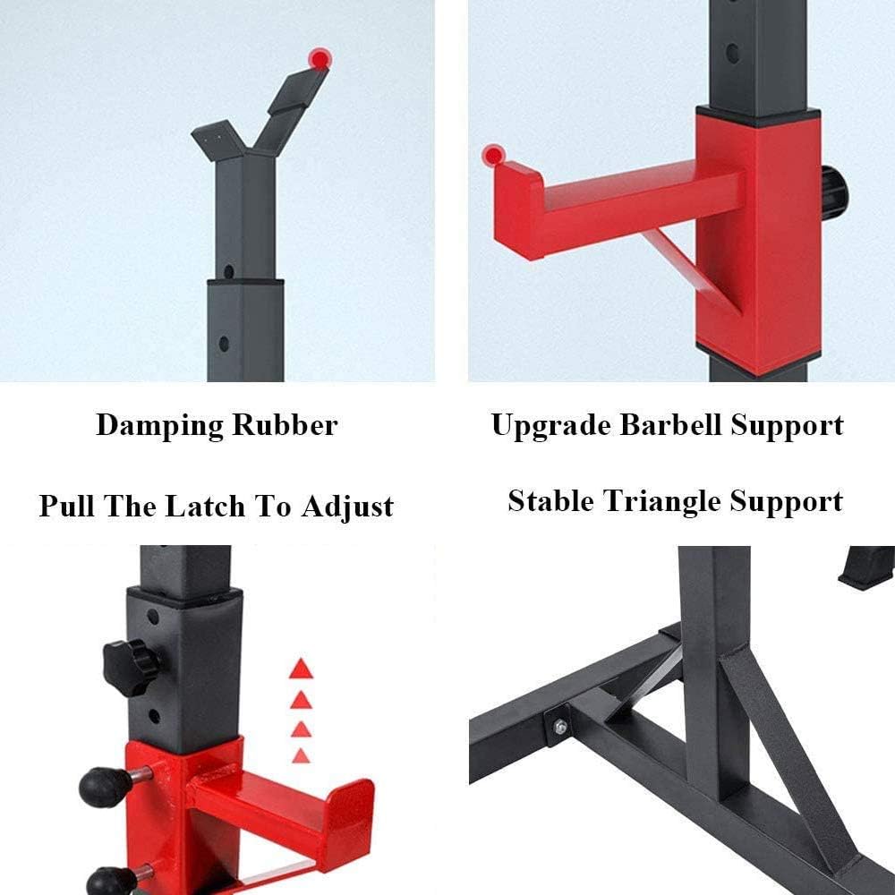 Squat Rack Fitness Barbell Rack Multi-Function Squat Rack Bench Press Stand Heavy Duty Squat Rack, for Indoor Home Gym Strength Training 260kg Max Load
