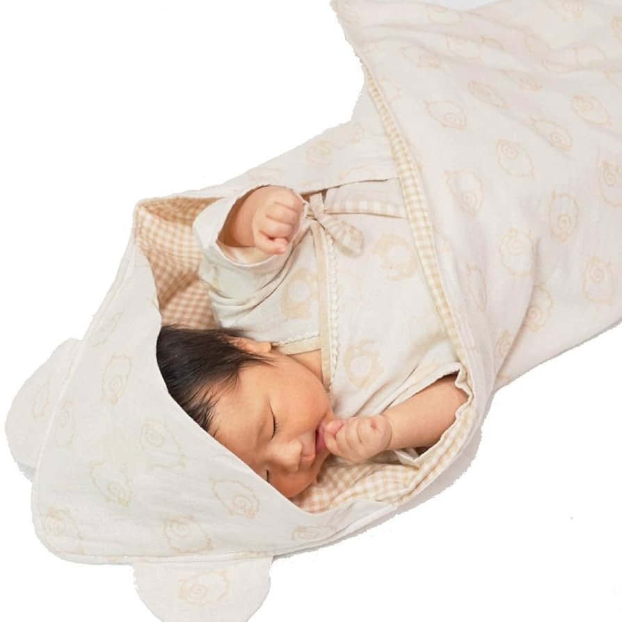 Amazon | ふわりこ フード付きねこ耳おくるみ オフホワイト