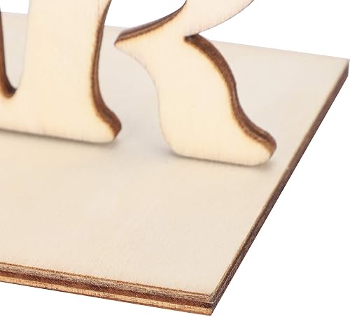 Miniatura 8 de Pssopp Letrero de madera de Eid de madera para Ramadán, decoración de Eid Mubarak, decoración de letras de madera, adornos de letras de Eid Mubarak,