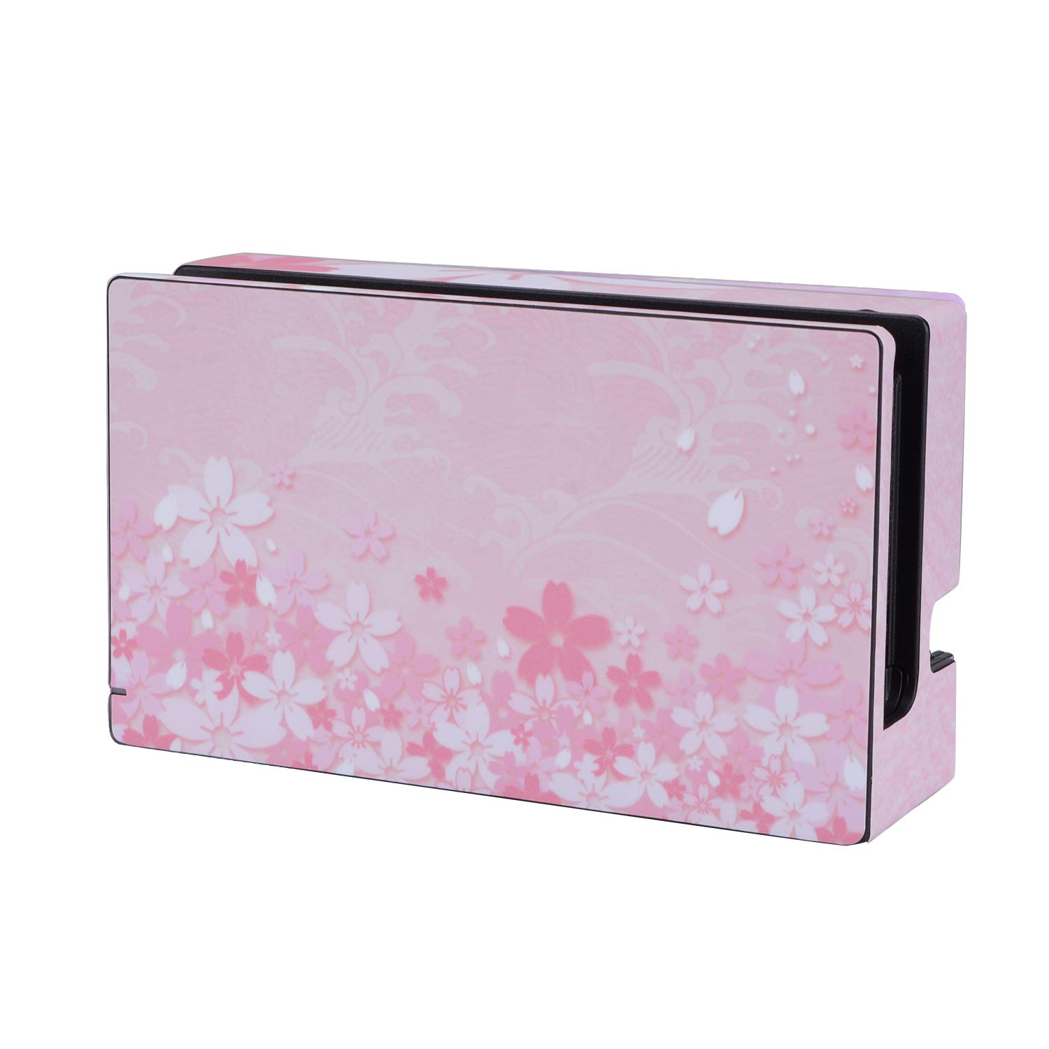 eXtremeRate Full Set Faceplates Skin Stickers + 2 pcs Screen Protectors for for Nintendo Switch (Console & joy con & Dock & Grip) - Cherry Blossoms — view 6