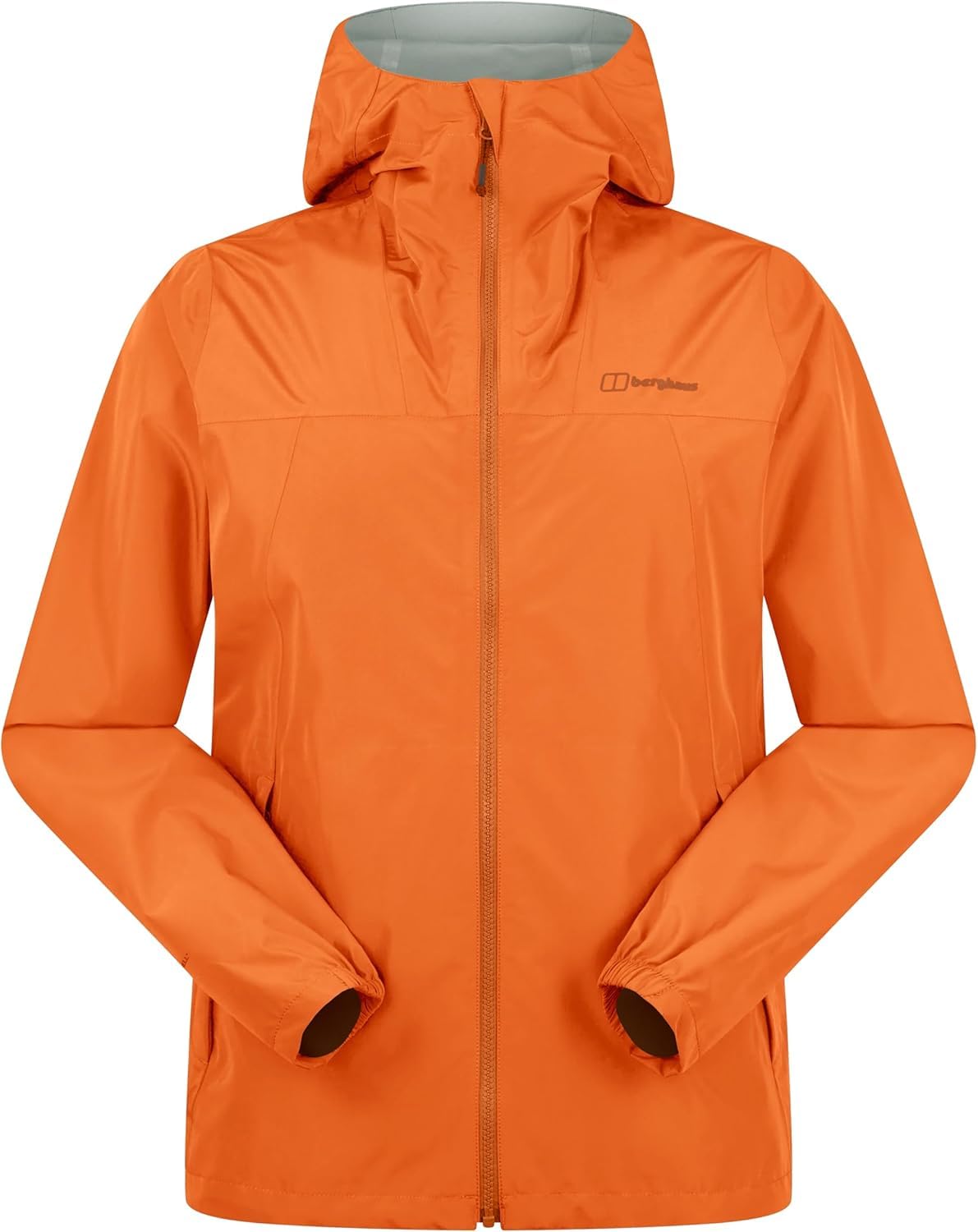 Berghaus Men's Deluge Pro Waterproof Shell Jacket | Adjustable | Durable Coat | Rain Protection Waterproof Jacket, Blazing Fire, L