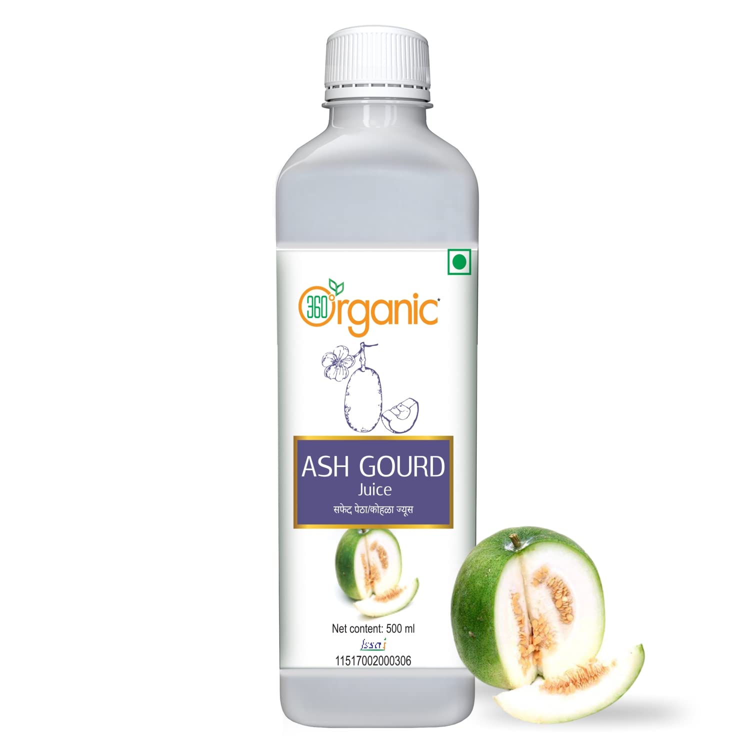 360 DEGREEORGANIC Ash Gourd Juice (Safed Petha Juice)-500 Ml (B0BYT47268) Amazon Price History, Amazon Price Tracker