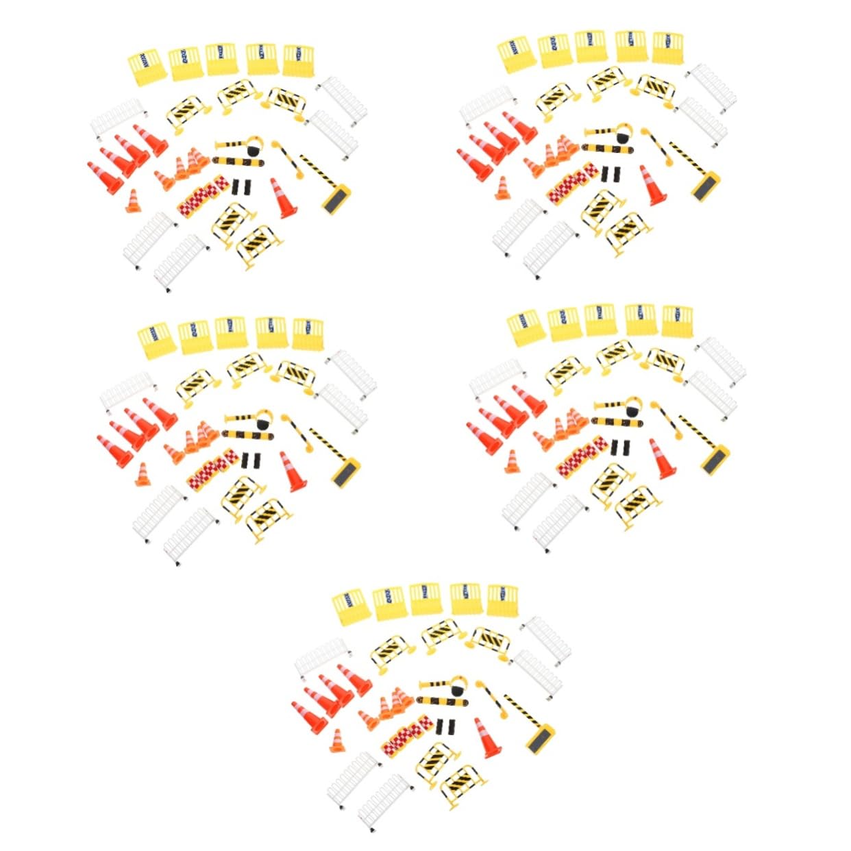 VILLCASE 5 Sets Road Block Toys for Boys and Girls Play Traffic Sign Set Small Traffic Cones Boys and Girls