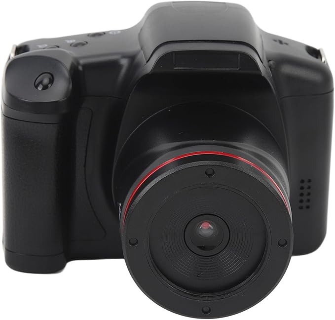 Jectse Digital SLR Camera, 1080P 16MP 16X Zoom Vlogging Camera for Photography & Video, Anti Shake Small DSLR Camera with 52mm 0.45X Macro Wide Angle Lens, Built in Flash, USB Charging