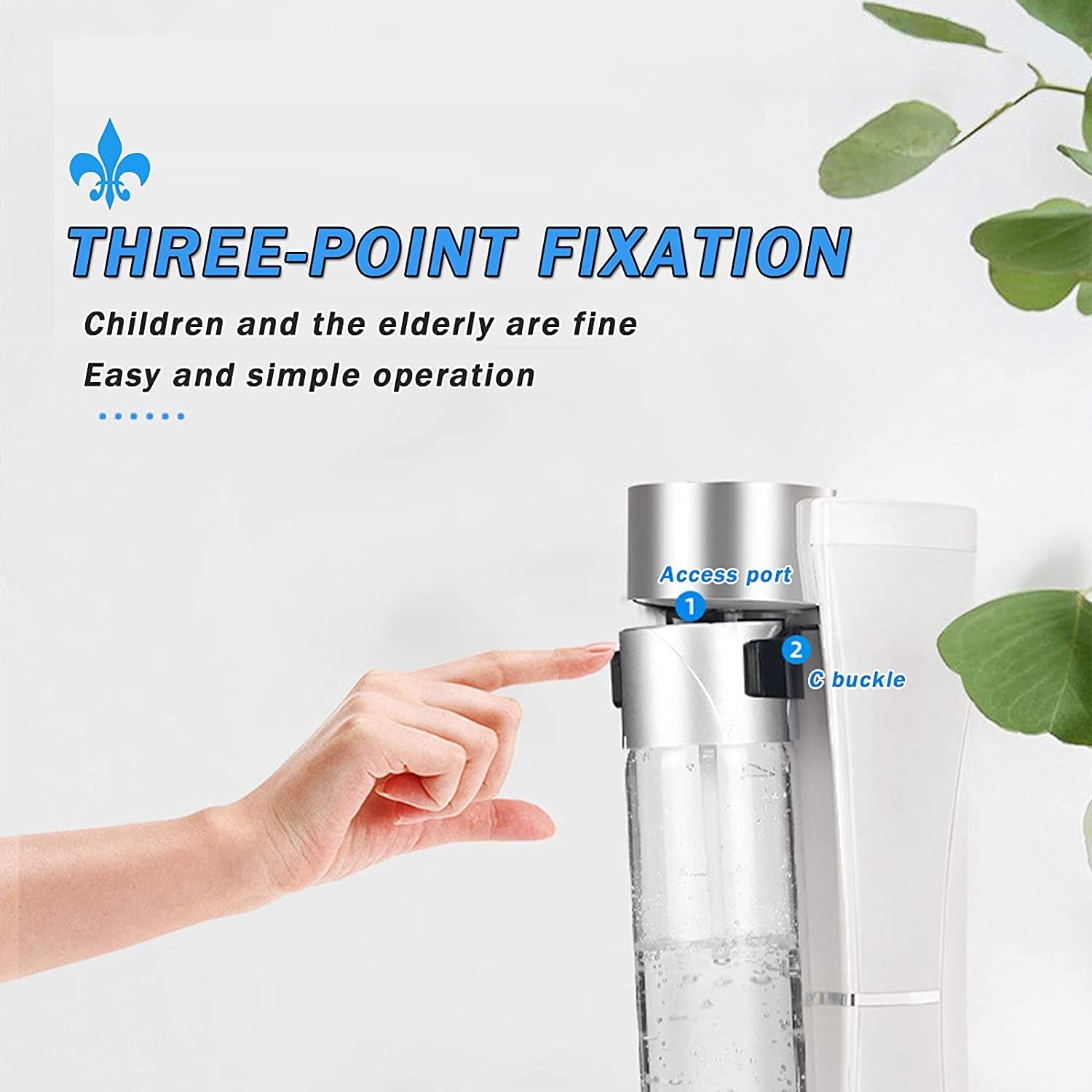 Fillarling Water Maker e Fruit Infuser - Macchina di carbonatazione Premium con Due Bottiglie da 1 litro - infonde Il Sapore Durante la carbonaggio (Non Incluso CO2) (Color : Black)